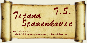 Tijana Stamenković vizit kartica
